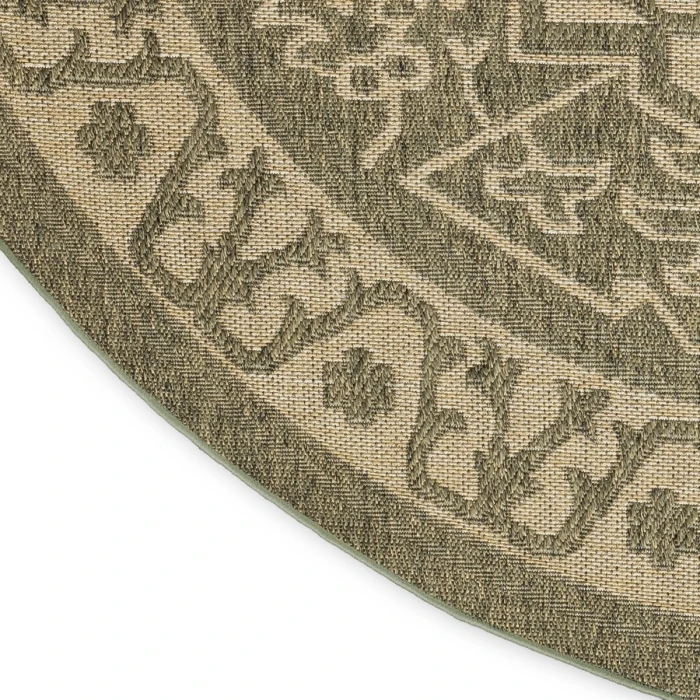Nourison Tulum Olive TLM05 8 ft. X Round Rug