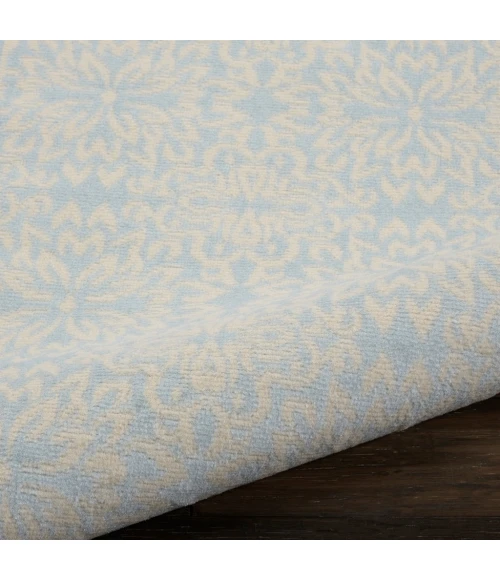 Nourison Jubilant Runner Area Rug JUB06-Ivory/Light Blue