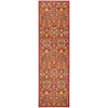 Nourison Home Allur ALR03 Red Multicolor 2 ft. 3 in. X 7 ft. 6 in. Area Rug