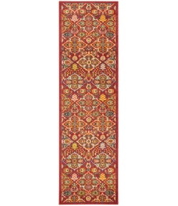 Nourison Home Allur ALR03 Red Multicolor 2 ft. 3 in. X 7 ft. 6 in. Area Rug