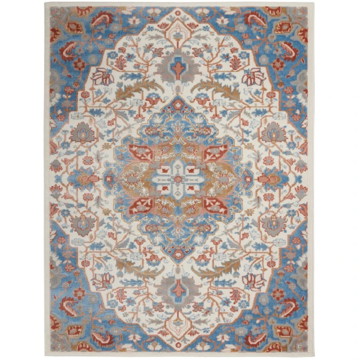 Nourison Elation Area Rug ETN09-Ivory Blue