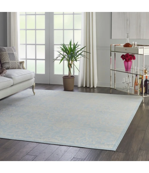 Nourison Jubilant Area Rug JUB06-Ivory/Light Blue