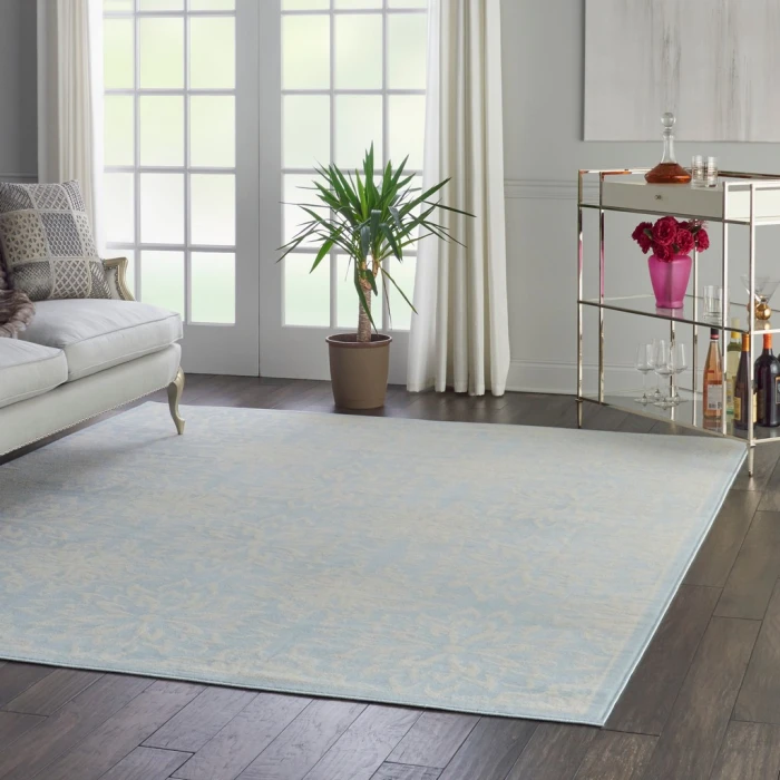 Nourison Jubilant Area Rug JUB06-Ivory/Light Blue
