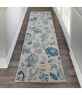 Nourison Tranquil Runner Area Rug TRA02-Ivory/Light Blue