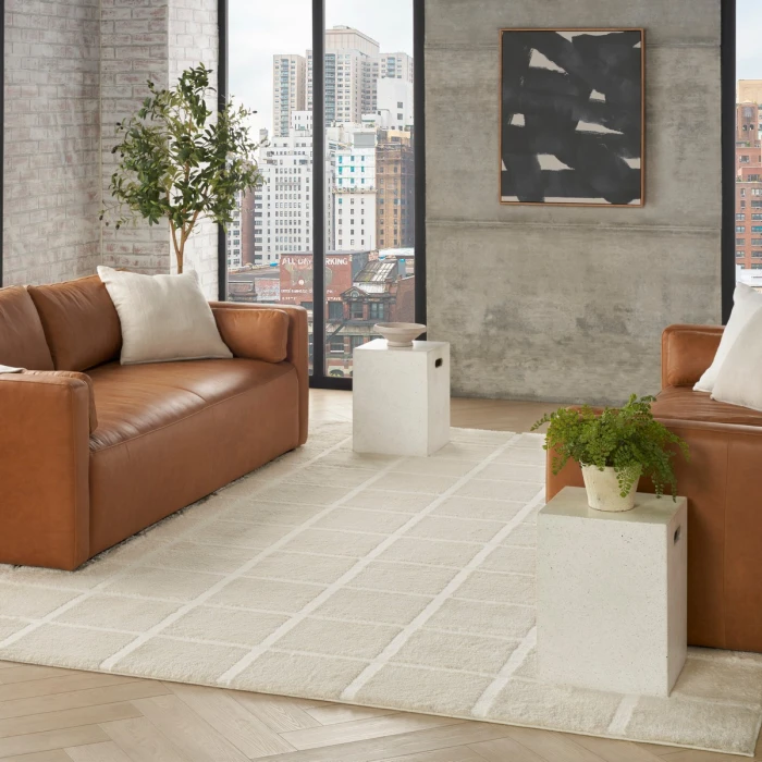 DKNY West End Ave Ivory WTE01 8 ft. X 10 ft. Rect. Rug