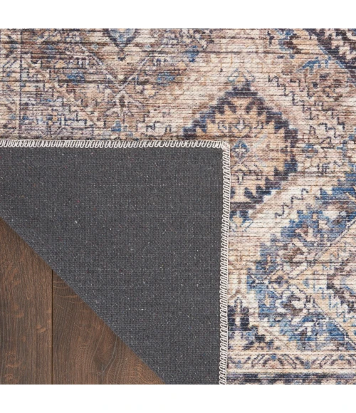 Nicole Curtis Machine Washable Series 1 Area Rug SR103 Ivory/Latte 5' x 7'