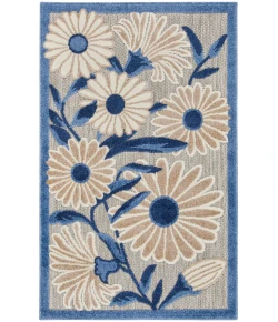 Nourison Home Aloha ALH33 Blue Grey 2 ft. 8 in. X 4 ft. Area Rug