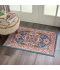 Nourison Passion Area Rug PSN20-Teal Multicolor