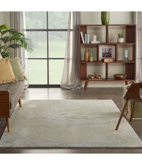 Nourison Twilight Area Rug TWI06 Ivory Green 5'6" x 8'