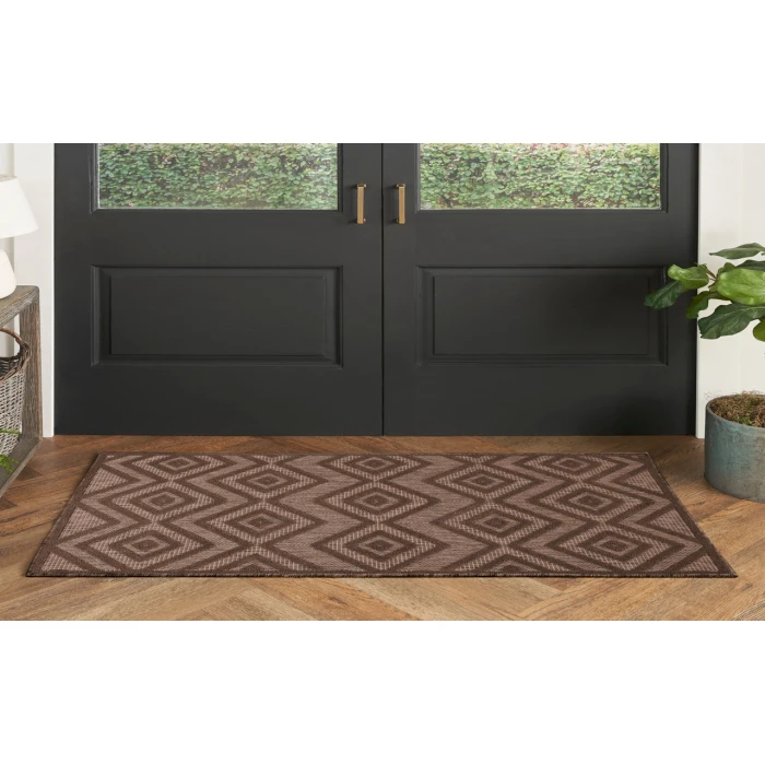 Nourison Versatile Brown NRV01 2 ft. X 4 ft. Rectangle Rug