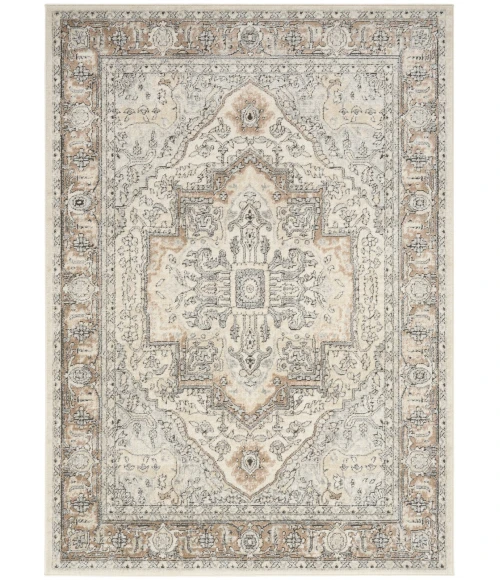 Nourison Quarry Ivory Grey Taupe QUA18 5 ft. X 7 ft. Rect. Rug