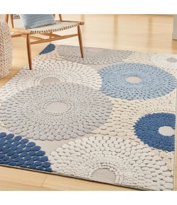 Nourison Home Aloha ALH29 Blue Grey 5 ft. 3 in. X 7 ft. 5 in. Area Rug