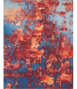 Nourison Home Prismatic PRS13 Blue Flame 7 ft. 9 in. X 9 ft. 9 in. Area Rug