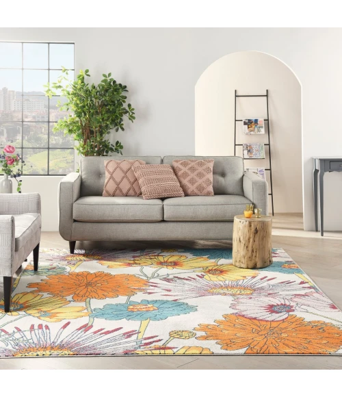Nourison Allur Area Rug ALR06-Ivory Multicolor