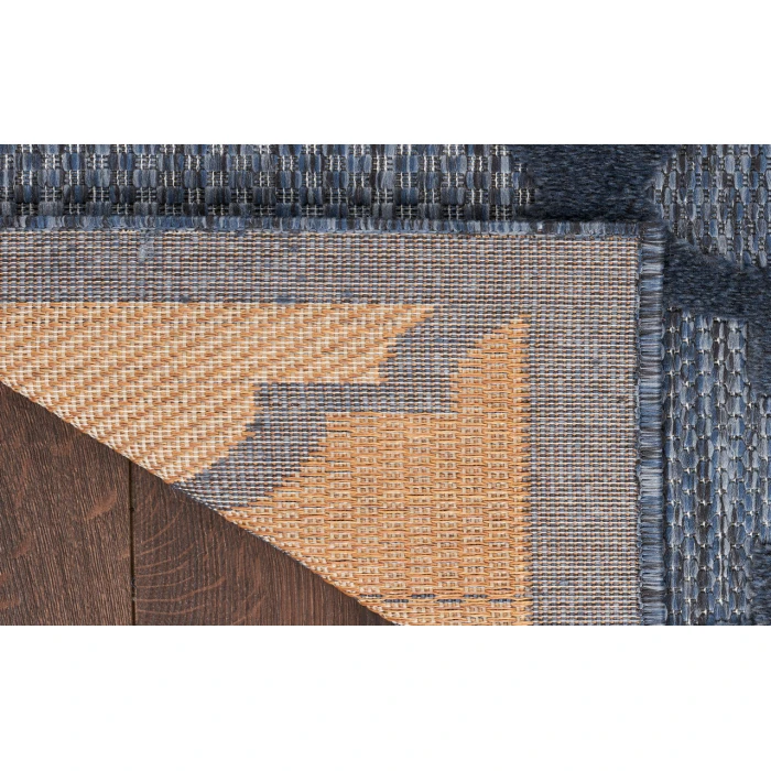 Nourison Easy Care Navy Blue NES01 2 ft. X 6 ft. Rectangle Rug