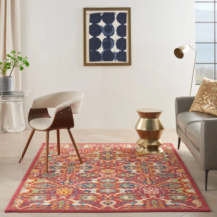 Nourison Allur Area Rug ALR03-Red Multicolor