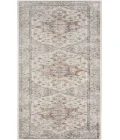 Nourison Astra Machine Washable Grey Multicolor ASW12 2 ft. X 6 ft. Rectangle Rug