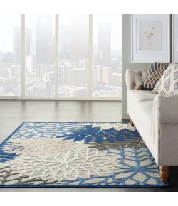 Nourison Home Aloha ALH05 Blue Multicolor 3 ft. 6 in. X 5 ft. 6 in. Area Rug