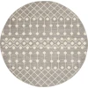 Nourison Home Grafix GRF37 Grey 8 ft. Round Area Rug