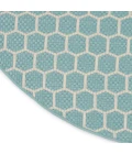 Nourison Twist Reversible Aqua TWS01 8 ft. X Round Rug