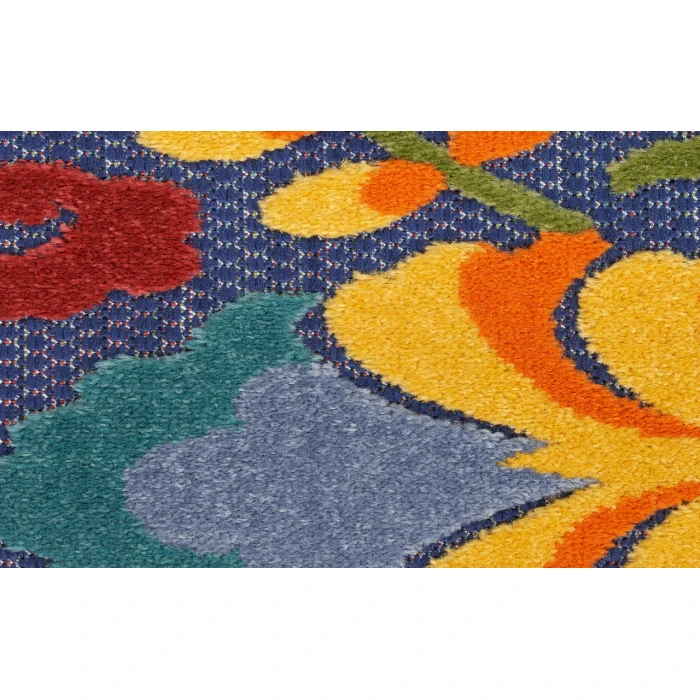 Nourison Aloha Navy Multicolor ALH17 3 ft. 6 in. X 5 ft. 6 in. Rectangle Rug