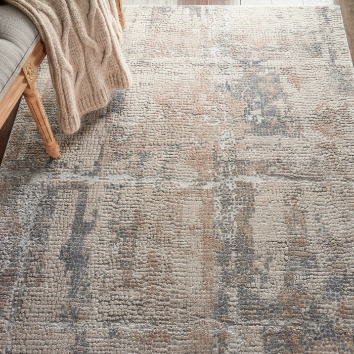 Nourison Rustic Textures Beige Grey RUS06 6 ft. X 9 ft. Rect. Rug