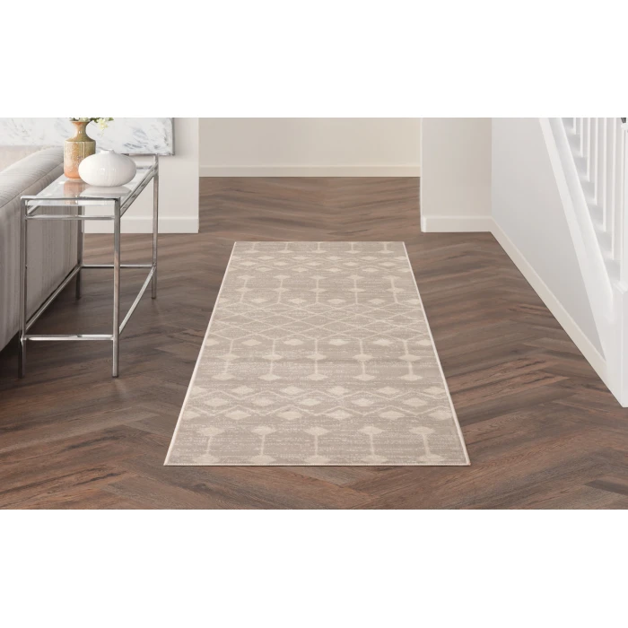 Nourison Grafix Beige GRF37 2 ft. 3 in. X 10 ft. Rectangle Rug