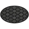 Nourison Home Easy Care NES01 Charcoal Black 4 ft. Round Area Rug