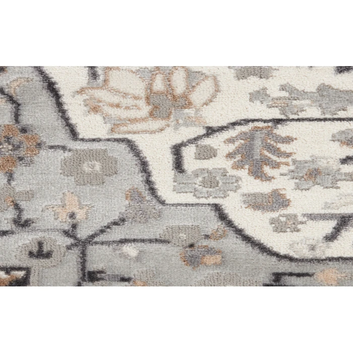 Nourison Elation Ivory Grey ETN09 5 ft. 3 in. Round Rug