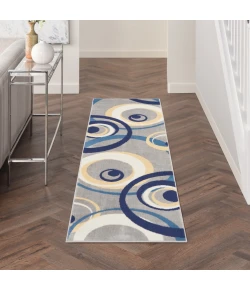 Nourison Home Grafix GRF21 Grey 2 ft. 3 in. X 7 ft. 6 in. Area Rug