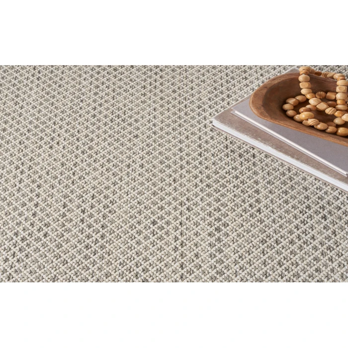 Nourison Courtyard Ivory Silver COU01 6 ft. X 9 ft. Oval Rug