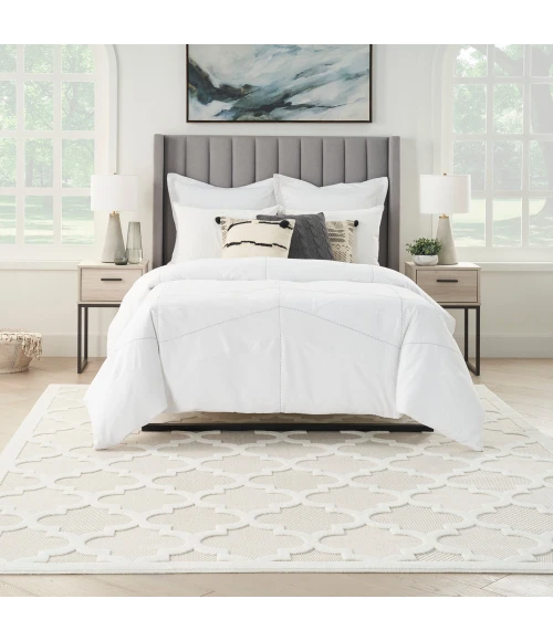 Nourison Easy Care Area Rug NES01 Ivory/White