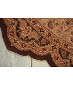 Nourison Home Heritage Hall Brown HE05 6ft. x Freeform Free Form Rug