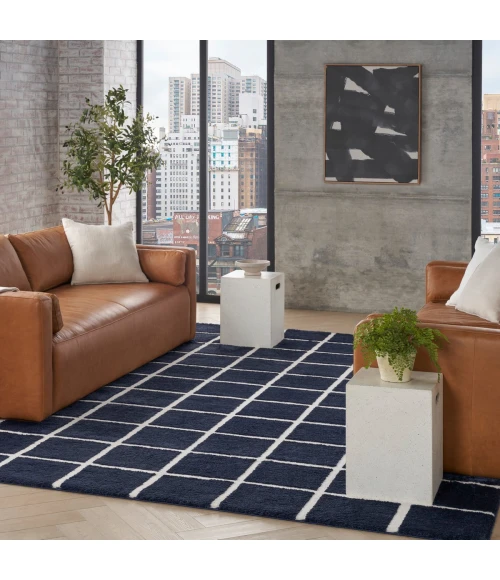 DKNY West End Ave Navy Ivory WTE01 9 ft. X 12 ft. Rect. Rug