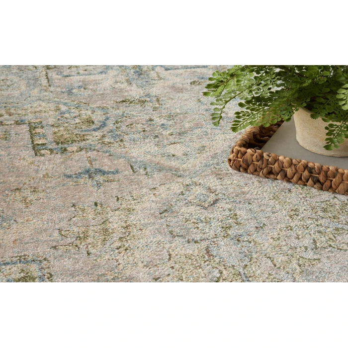 Nourison Astra Machine Washable Blue Green ASW12 9 ft. X 12 ft. Rectangle Rug