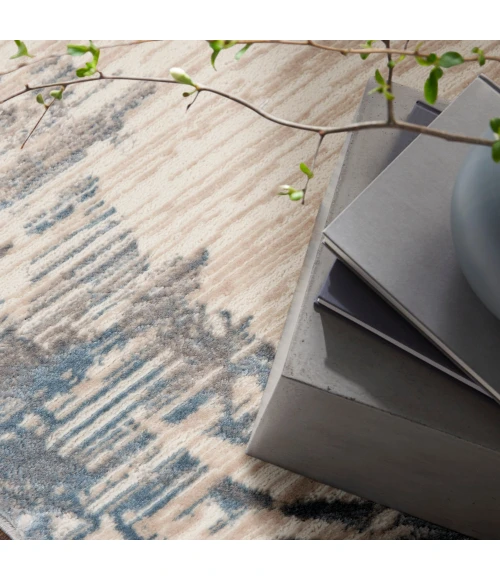 Calvin Klein Enchanting Area Rug ECH01 Ivory/Grey/Blue