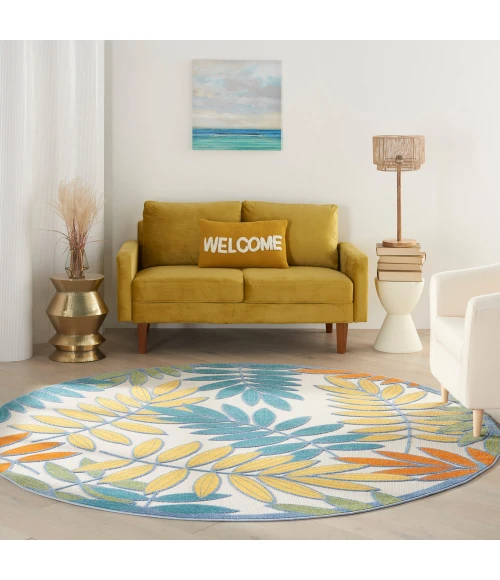 Nourison Aloha Area Rug ALH18 Ivory/Multi