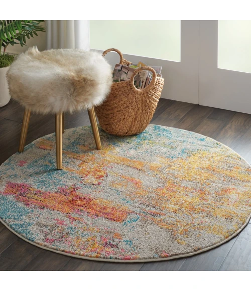 Nourison Celestial Round Area Rug CES02-Sealife