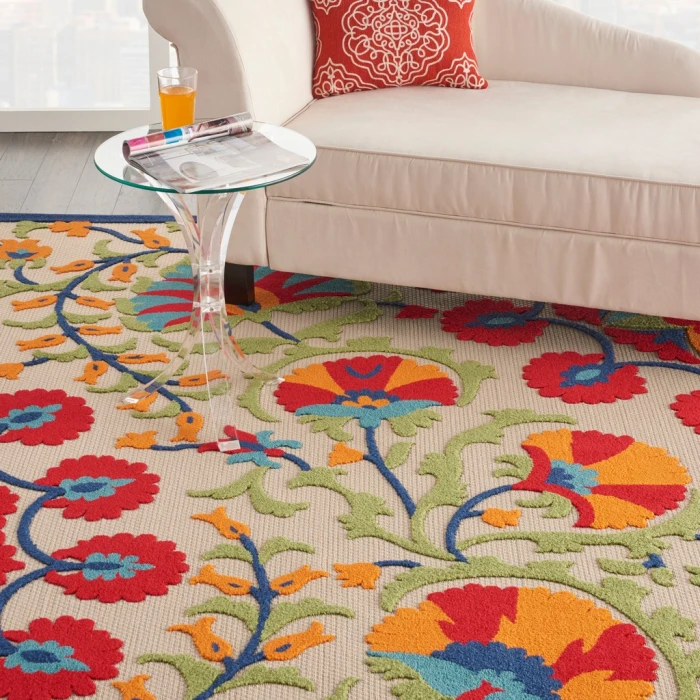 Nourison Aloha Area Rug ALH20-Red/Multi