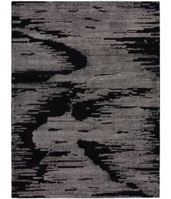 Michael Amini Ma30 Star SMR02 Black Ivory 7 ft. 9 in. X 9 ft. 9 in. Area Rug