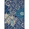Nourison Home Passion PSN17 Navy Ivory 1 ft. 10 in. X 2 ft. 10 in. Area Rug