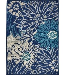 Nourison Home Passion PSN17 Navy Ivory 1 ft. 10 in. X 2 ft. 10 in. Area Rug
