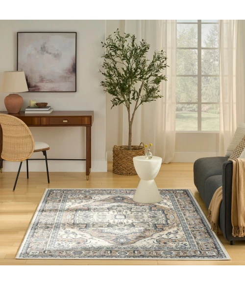 Nourison Quarry Ivory Taupe QUA18 6 ft. X 9 ft. Rect. Rug