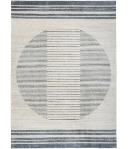 Nourison Home Astra Machine Washable ASW05 Ivory Blue 5 ft. 3 in. X 7 ft. Area Rug