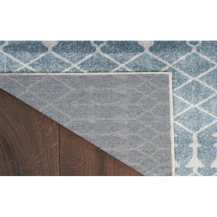 Nourison Astra Machine Washable Blue ASW10 2 ft. X 6 ft. Rectangle Rug