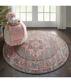 Nourison Home Passion PSN03 Grey 4 ft. Round Area Rug