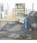 Nourison Aloha Area Rug ALH18 Grey/Blue 5'3" x 7'5"