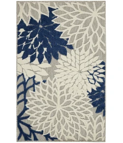 Nourison Home Aloha ALH05 Ivory Navy 2 ft. 8 in. X 4 ft. Area Rug