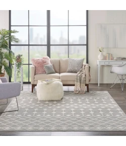 Nourison Home Grafix GRF37 Grey 7 ft. 10 in. X 9 ft. 10 in. Area Rug