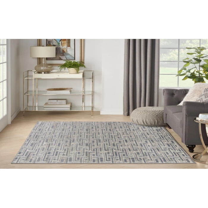 Nourison Serenity Home Blue Ivory SRH04 3 ft. 11 in. X 5 ft. 11 in. Rectangle Rug